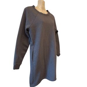 Pact Women's Gray Courtside Sweatshirt Dress Women's XS